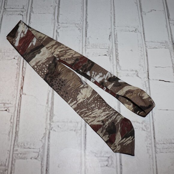 🤎✨ Vintage Brown & Tan Tie – 52" Long, 2.25" Wide - Picture 1 of 5